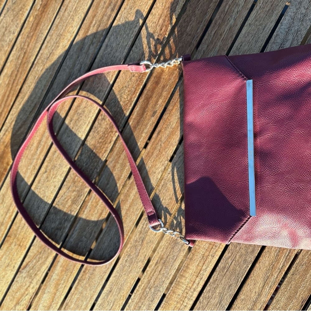 Nine West Crossbody / Clutch Bag | Burgundy | Good Condition | Link Chain - Picture 8 of 15